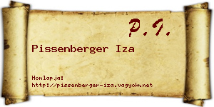 Pissenberger Iza névjegykártya